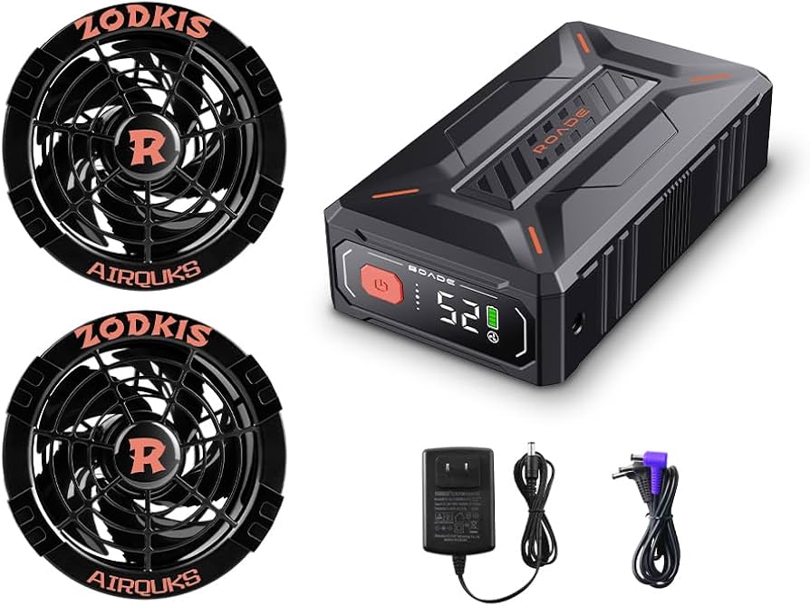 最強 52V超暴風 ファンバッテリーセット 40500mAh 最大熱中症対策 Amazon.co.jp: 52V超暴風 ファンバッテリーセット 40500mAh大